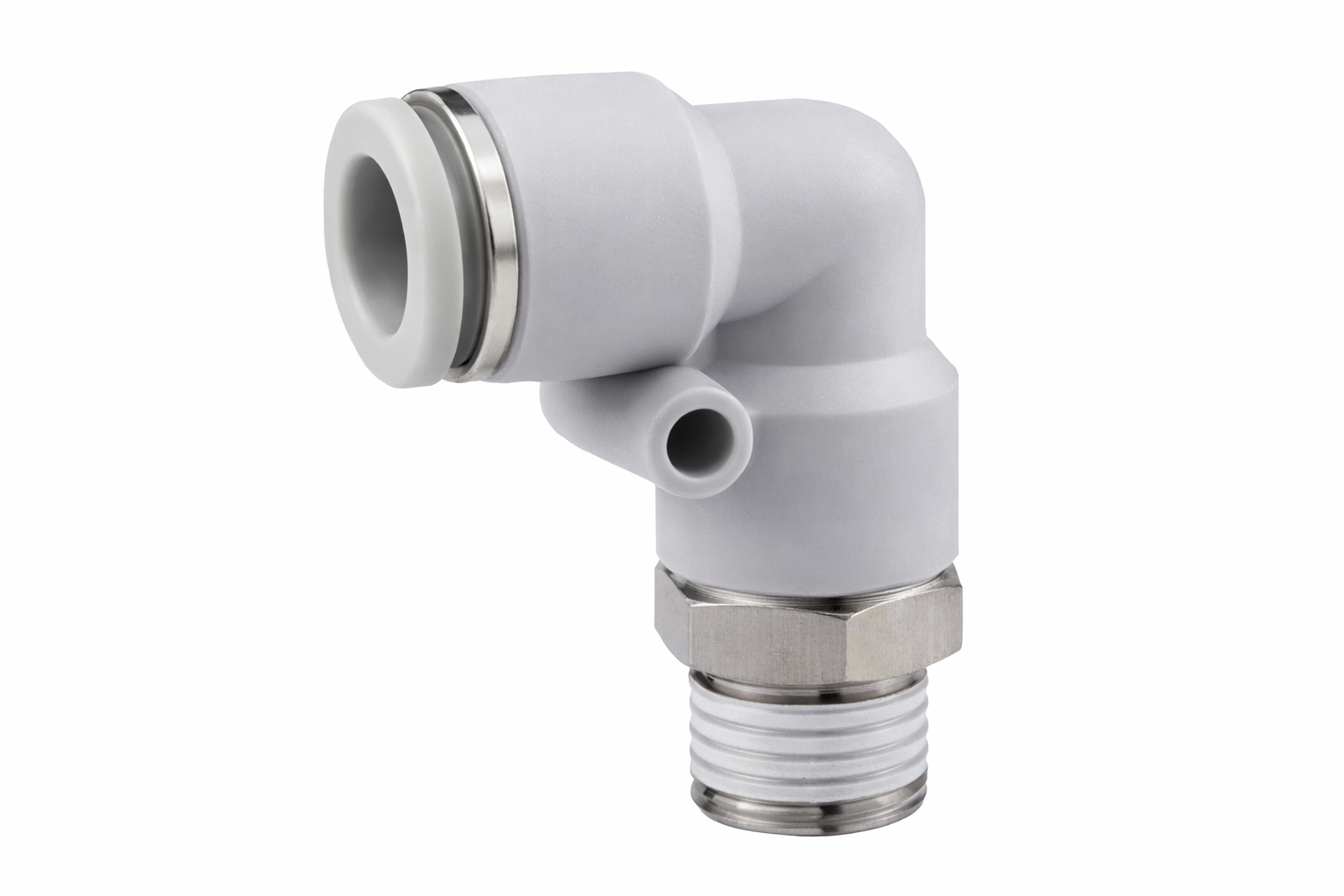 CONECTOR CODO 90 ª TUBO HILO MACHO GIRATORIO