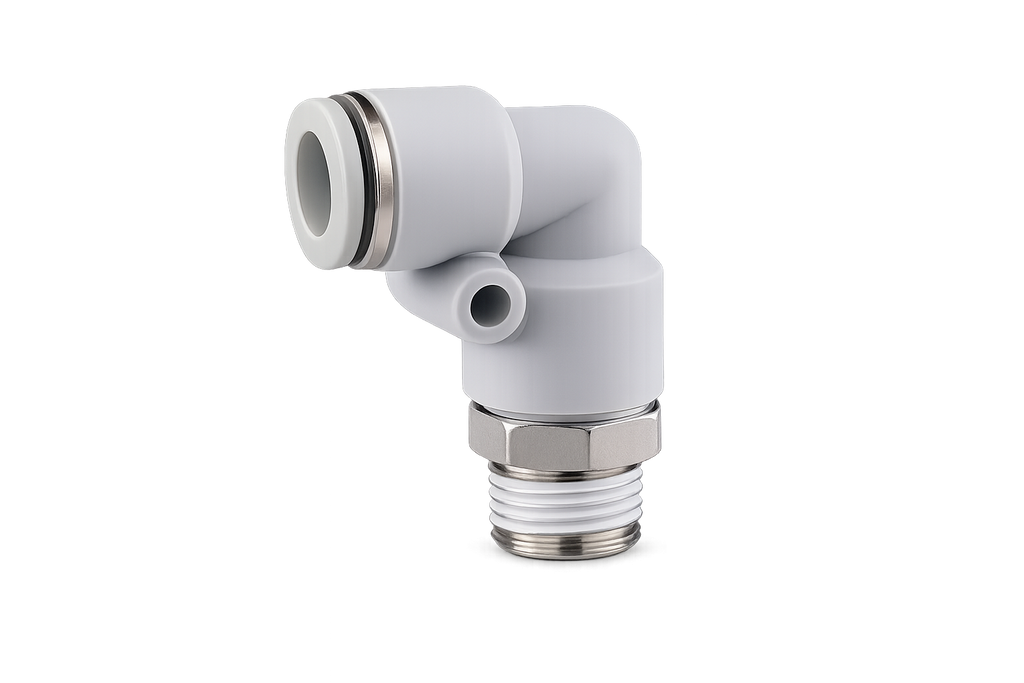 CONECTOR CODO 90° TUBO - HILO MACHO