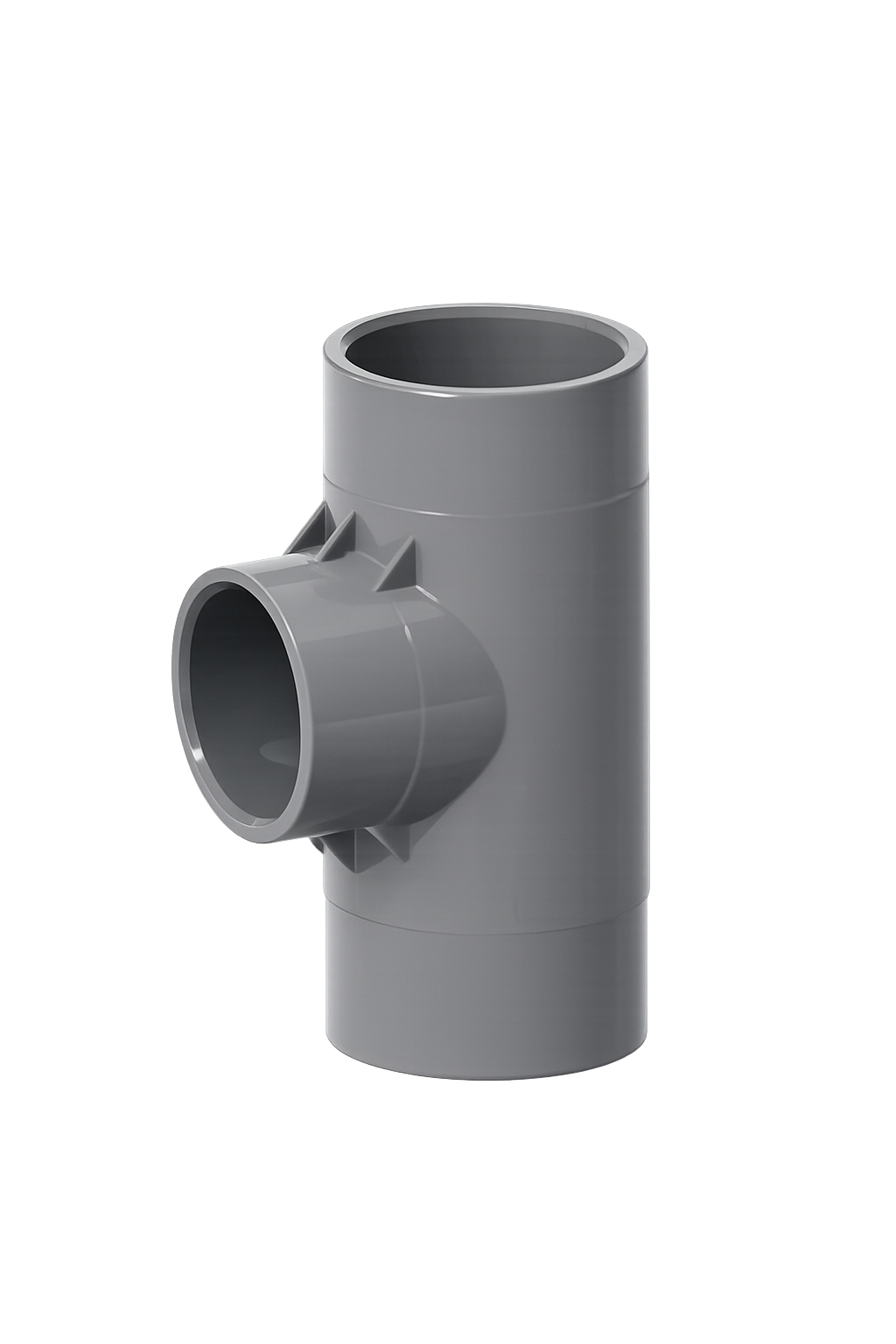 TEE DE REDUCCIÓN PVC GRIS - SCH 80 - CEMENTAR