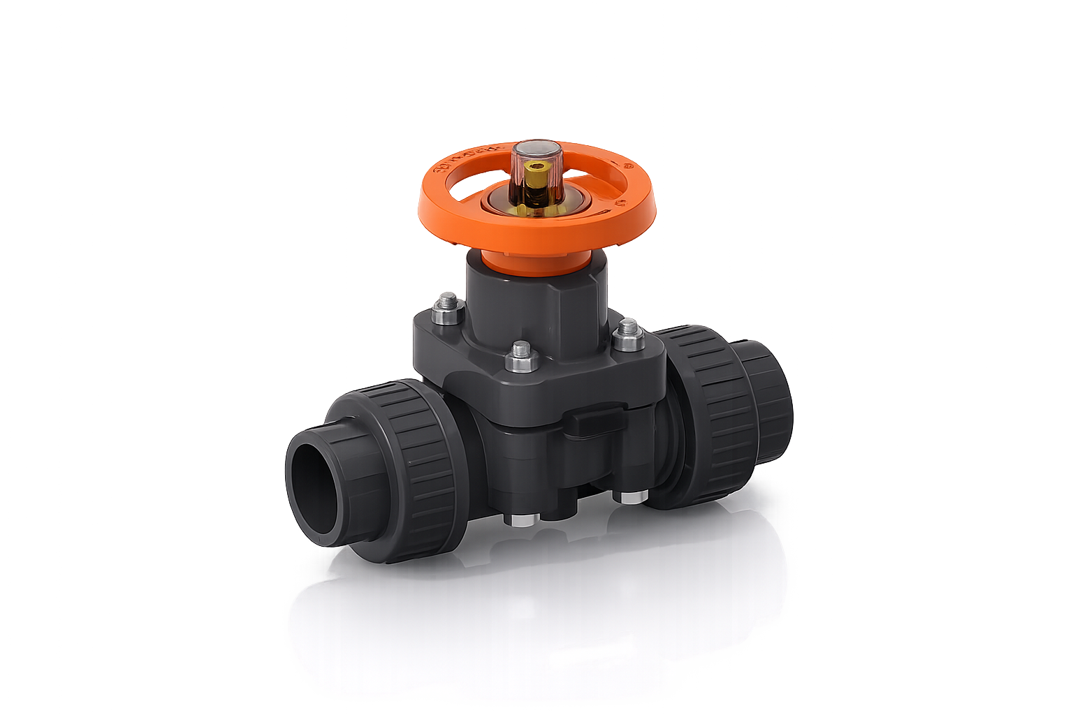VÁLVULA DIAFRAGMA PVC - MODELO AQUAEDUCT - TEFLÓN/EPDM - ASTM F1970