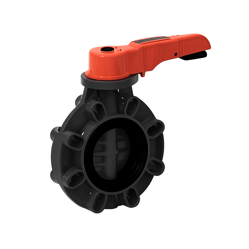 VÁLVULA MARIPOSA PVC - SERIE SENTÃO - ANSI/DIN - SELLO EPDM