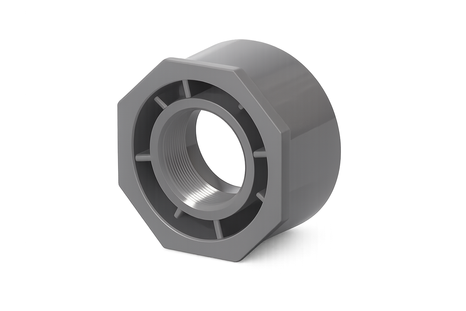 BUSHING REDUCTOR HEMBRA PVC GRIS - SCH 80 - CEMENTAR - ASTM D1784