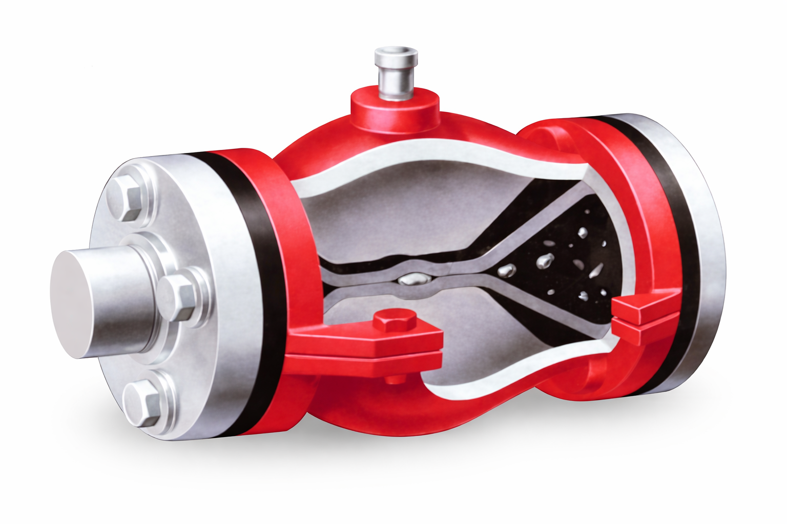 VALVULA PINCH TIPO A MANGA PGR O CAUCHO NATURAL