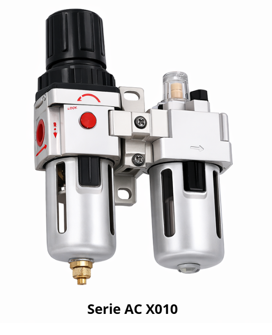 FILTRO REGULADOR LUBRICADOR (FRL) DE AIRE - Series X000 - X010