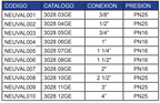 VALVULA BOLA MANUAL 2 VIAS LATON CROMADO / MANILLA ACER0 2 CUERPOS